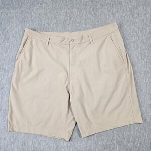 FootJoy Shorts Mens 40 Beige Golf Chino Microfiber Polyester Flat Front